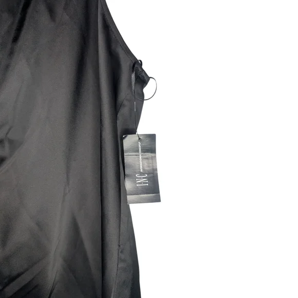 NWT INC Crewneck Draped Black Sleeveless Top, Size XL - Picture 4 of 5